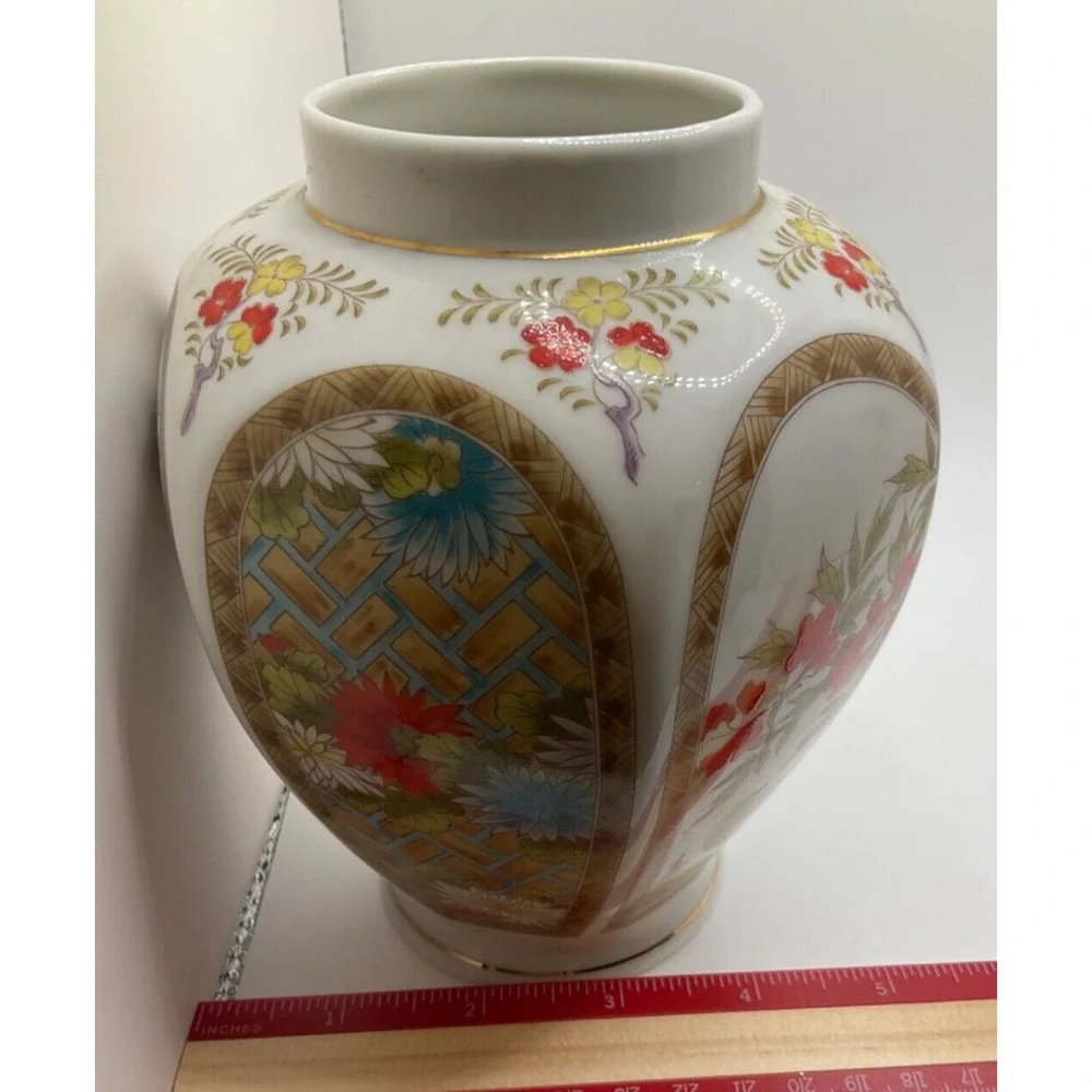 Rare VTG Transferware Ginger Jar Vase‎ 6
